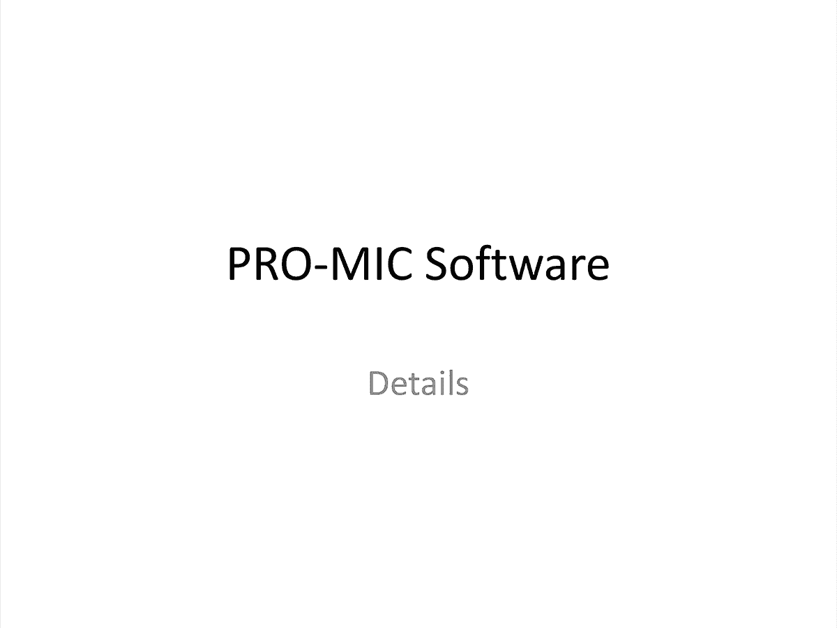 PRO-MIC Software thumbnail